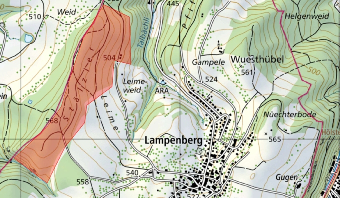 Koordinaten Karte Lampenberg